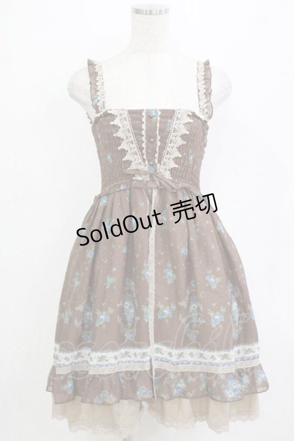 画像1: axes femme / 花柄ワンピース M ブラウン H-26-01-10-1023-AX-OP-NS-ZH (1)