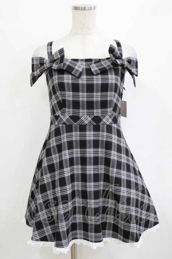 画像1: evelyn / ビッグリボンキャミワンピース Free ブラック H-26-01-10-1024-LO-OP-NS-ZH (1)