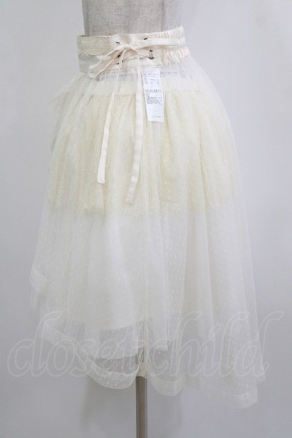 画像2: axes femme POETIQUE / ハイウエストレイヤードスカート M オフ H-26-01-10-1027-AX-SK-NS-ZH (2)