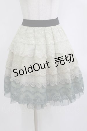 画像: axes femme / グラデレーススカート M グリーン H-26-01-10-1028-AX-SK-NS-ZH