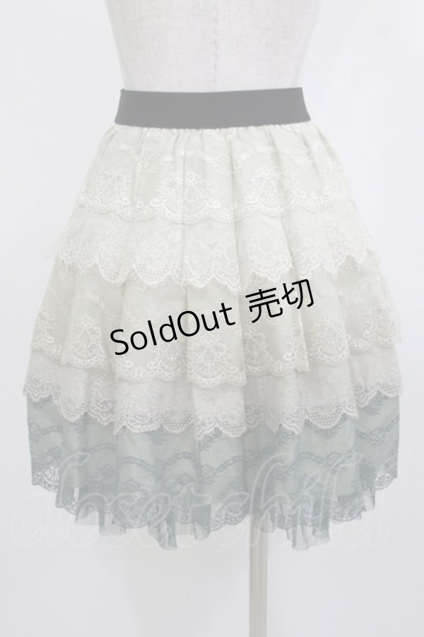 画像3: axes femme / グラデレーススカート M グリーン H-26-01-10-1028-AX-SK-NS-ZH (3)