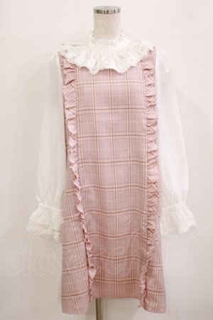 画像: axes femme kawaii / チェックドッキングワンピース M ピンク H-26-01-10-1030-AX-OP-NS-ZH