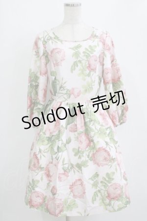 画像: JESUS DIAMANTE / フェリエワンピ 40 メリーベルローズ柄ピンク H-26-01-10-1034-JE-OP-NS-ZH