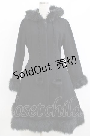 画像: MAM MAXICIMAM / ファーボンボンコート Free ブラック H-26-01-10-1035-GO-CO-NS-ZH