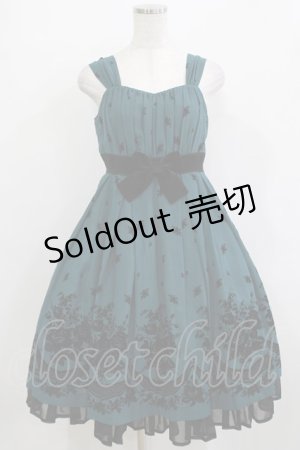 画像: Victorian maiden / フラワリーフロッキードレス Free グリーン H-26-01-10-1004-CL-OP-NS-ZH