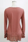 画像3: axes femme / レースプリーツプルオーバー M ピンク H-26-01-10-1040-AX-TO-NS-ZH (3)