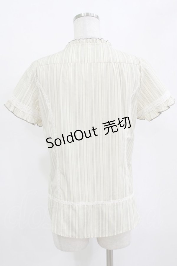 画像3: axes femme / ストライプブラウス M 生成り H-26-01-10-1043-AX-BL-NS-ZH (3)