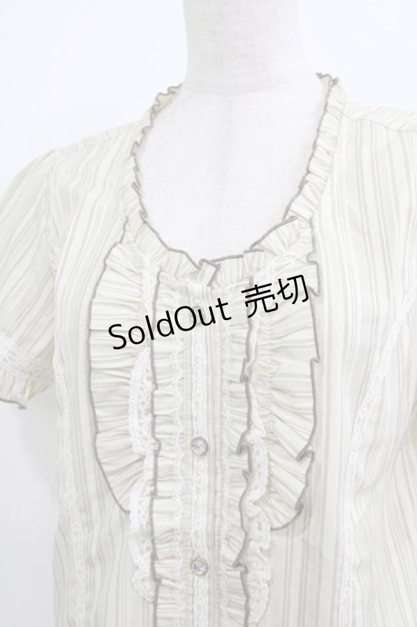 画像4: axes femme / ストライプブラウス M 生成り H-26-01-10-1043-AX-BL-NS-ZH (4)