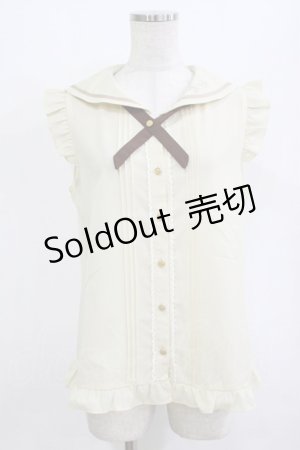 画像: axes femme POETIQUE / セーラーブラウス M 生成り H-26-01-10-1044-AX-BL-NS-ZH