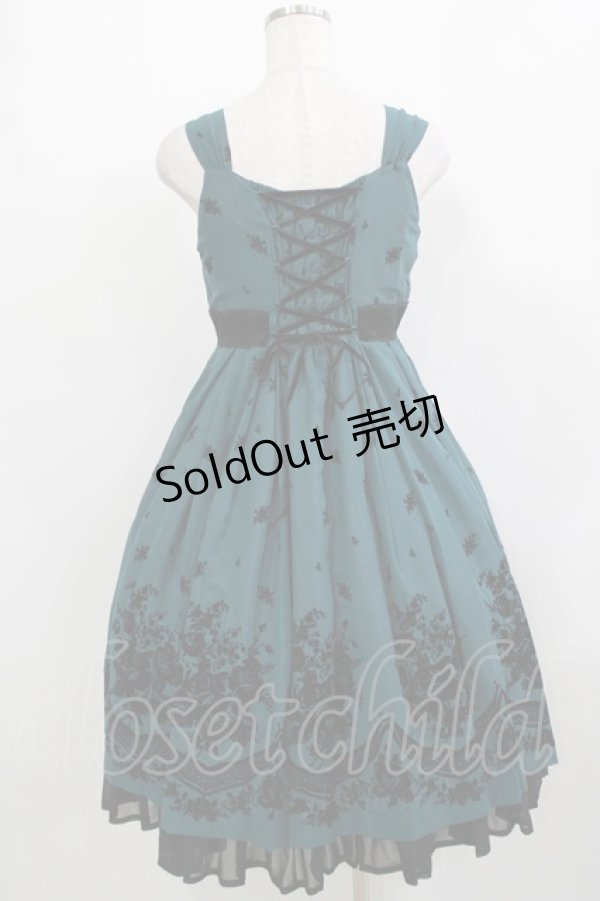 画像3: Victorian maiden / フラワリーフロッキードレス Free グリーン H-26-01-10-1004-CL-OP-NS-ZH (3)