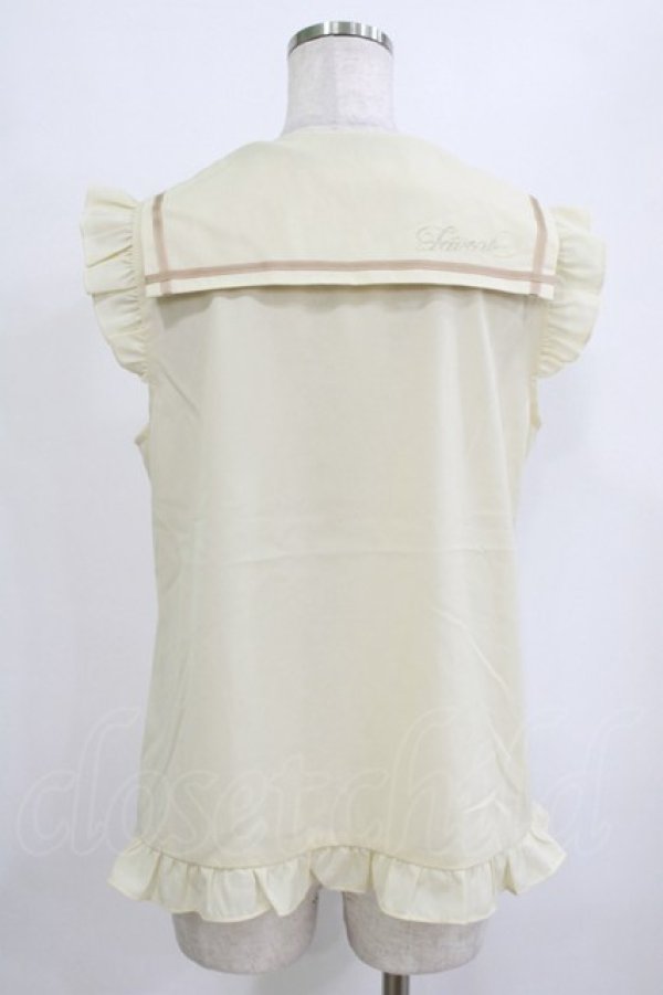 画像3: axes femme POETIQUE / セーラーブラウス M 生成り H-26-01-10-1044-AX-BL-NS-ZH (3)