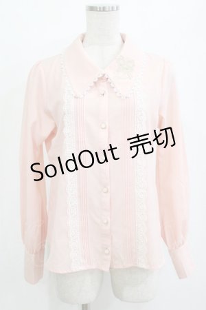 画像: axes femme POETIQUE / いちご刺繍ブラウス M ピンク H-26-01-10-1045-AX-BL-NS-ZH