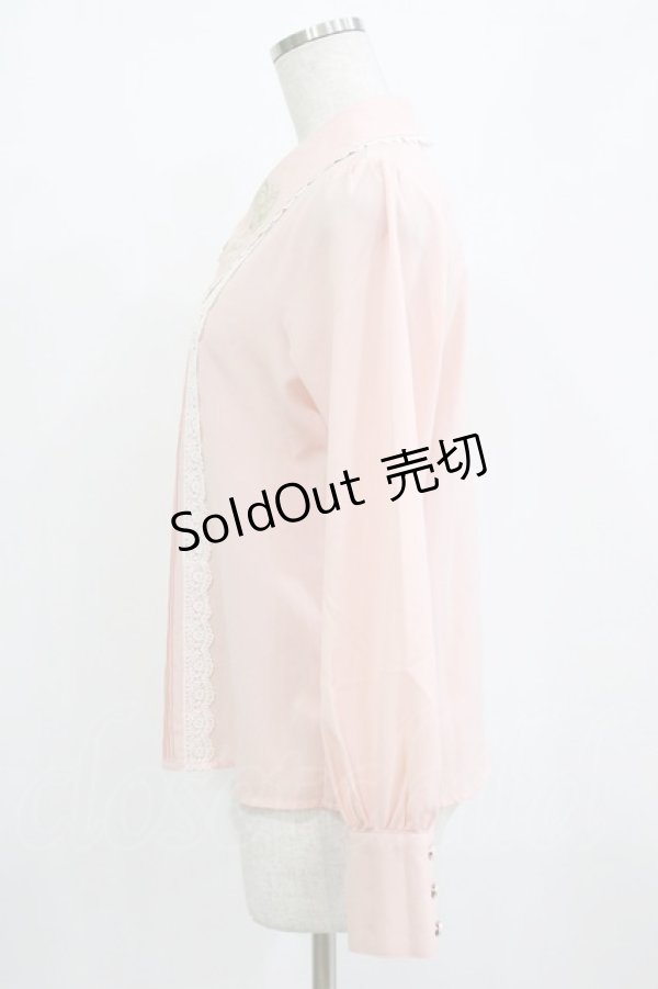 画像2: axes femme POETIQUE / いちご刺繍ブラウス M ピンク H-26-01-10-1045-AX-BL-NS-ZH (2)