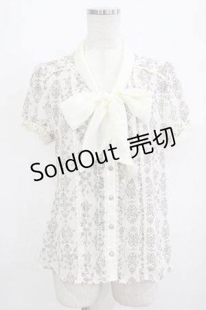 画像: axes femme / シフォンリボンブラウス M オフ H-26-01-10-1046-AX-BL-NS-ZH