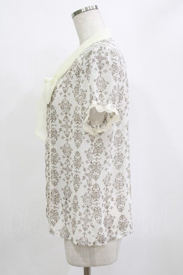 画像2: axes femme / シフォンリボンブラウス M オフ H-26-01-10-1046-AX-BL-NS-ZH (2)