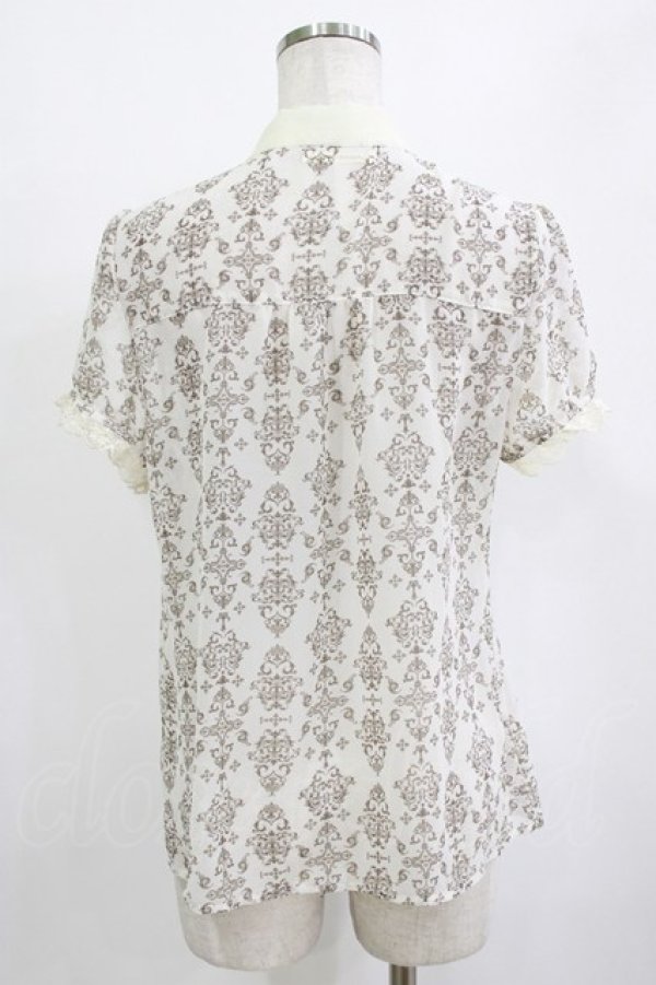 画像3: axes femme / シフォンリボンブラウス M オフ H-26-01-10-1046-AX-BL-NS-ZH (3)