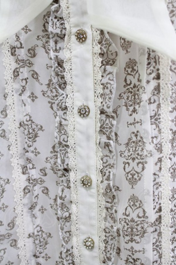 画像4: axes femme / シフォンリボンブラウス M オフ H-26-01-10-1046-AX-BL-NS-ZH (4)