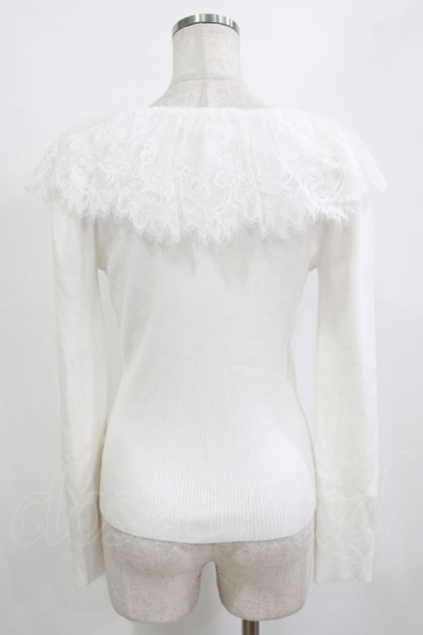 画像3: An MILLE / レースカラーフリルニットソー Free オフ H-26-01-10-1049-EL-TO-NS-ZH (3)