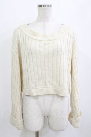 画像: F i.n.t / エンブレム釦ワイドスリーブニットプルオーバー Free OFFWHITE H-26-01-10-1052-CA-TO-NS-ZH