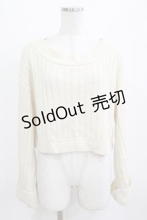 画像: F i.n.t / エンブレム釦ワイドスリーブニットプルオーバー Free OFFWHITE H-26-01-10-1052-CA-TO-NS-ZH