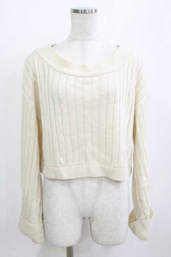 画像1: F i.n.t / エンブレム釦ワイドスリーブニットプルオーバー Free OFFWHITE H-26-01-10-1052-CA-TO-NS-ZH (1)