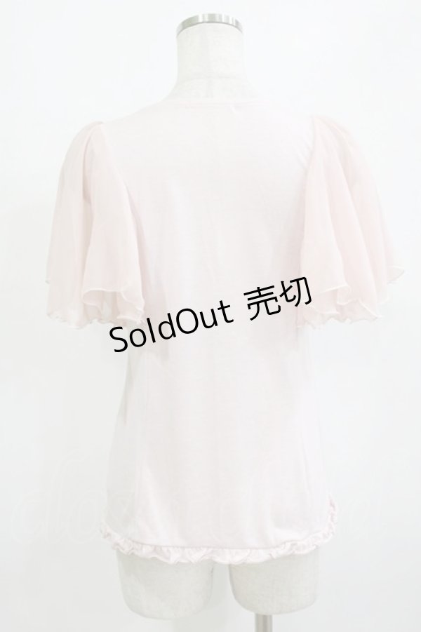 画像3: axes femme / シフォンフリルトップス M ピンク H-26-01-10-1054-AX-TO-NS-ZH (3)