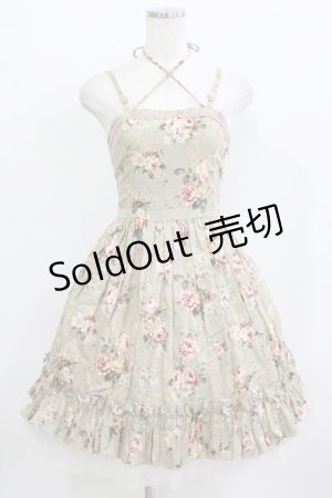 画像: Victorian maiden / チュール付ジャガード編み上げワンピース Free ミント H-26-01-10-1005-CL-OP-NS-ZH