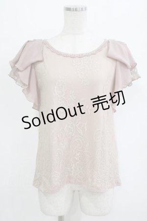 画像: axes femme / シフォンフリルトップス M ピンク H-26-01-10-1055-AX-TO-NS-ZH