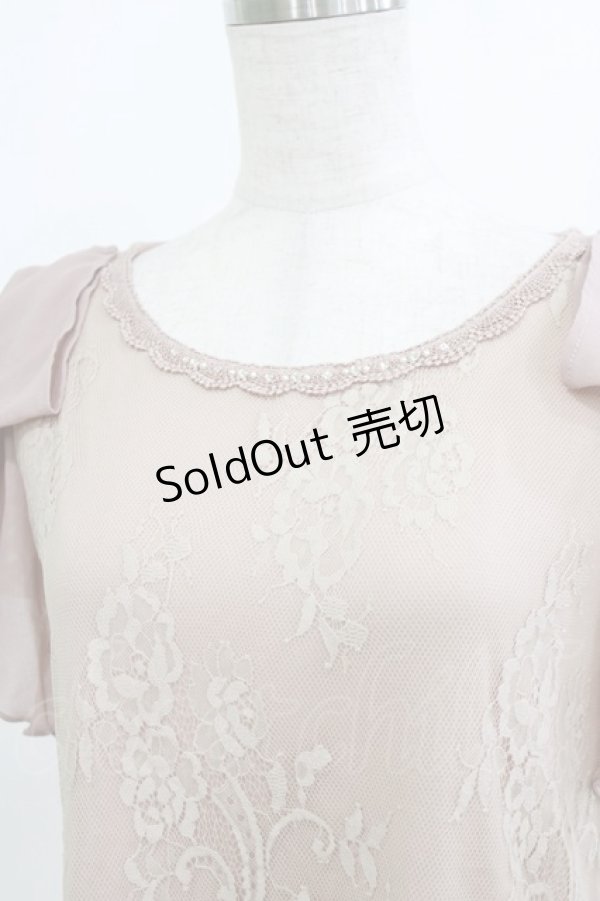 画像4: axes femme / シフォンフリルトップス M ピンク H-26-01-10-1055-AX-TO-NS-ZH (4)