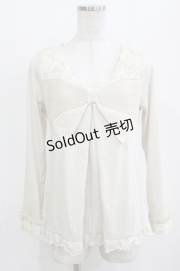 画像1: axes femme / リボンプルオーバー M 生成り H-26-01-10-1056-AX-TO-NS-ZH (1)