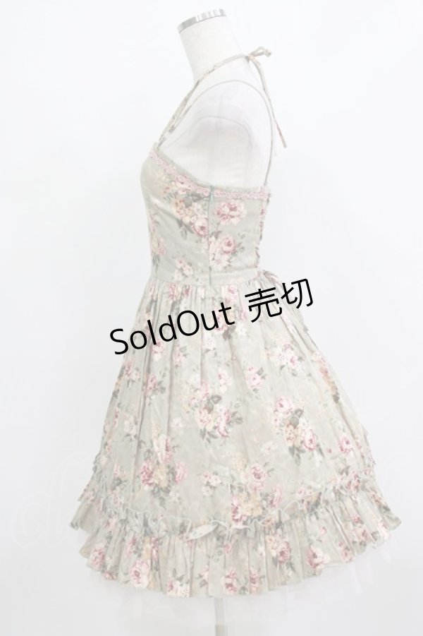 画像2: Victorian maiden / チュール付ジャガード編み上げワンピース Free ミント H-26-01-10-1005-CL-OP-NS-ZH (2)