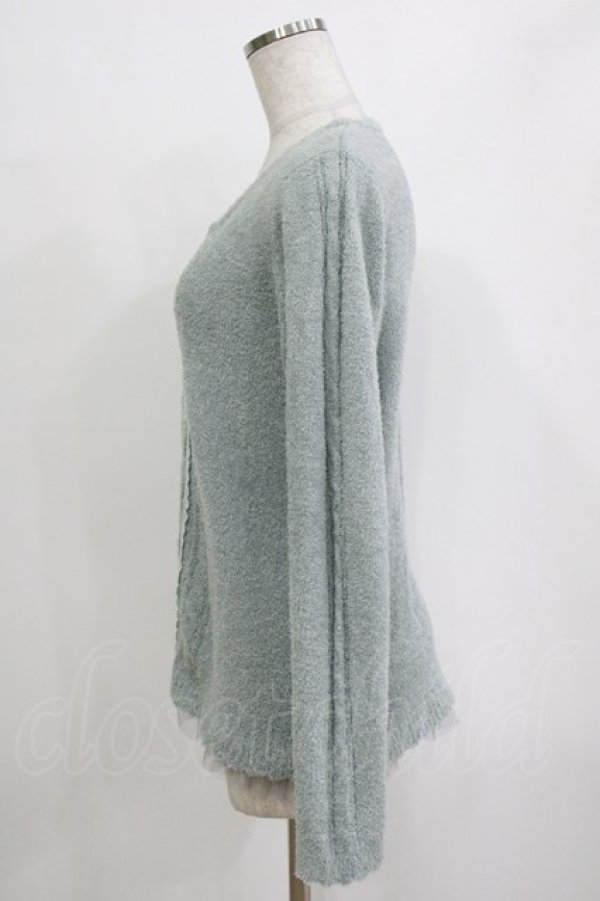 画像2: axes femme / パール使いニットPO M ミント H-26-01-10-1059-AX-TO-NS-ZH (2)