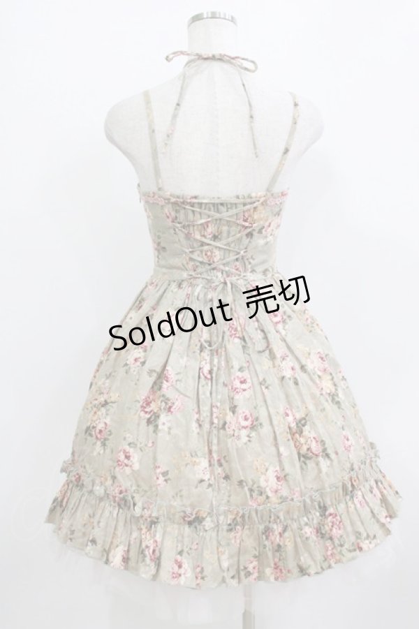 画像3: Victorian maiden / チュール付ジャガード編み上げワンピース Free ミント H-26-01-10-1005-CL-OP-NS-ZH (3)