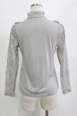 画像3: axes femme / 総レースボウタイプルオーバー M グレー H-26-01-10-1060-AX-TO-NS-ZH (3)