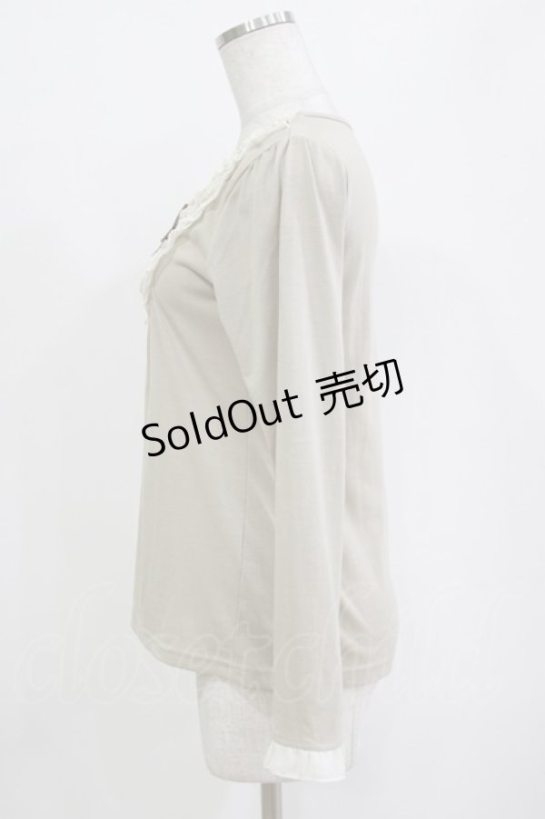 画像2: axes femme / パールリボンプルオーバー M ベージュ H-26-01-10-1061-AX-TO-NS-ZH (2)