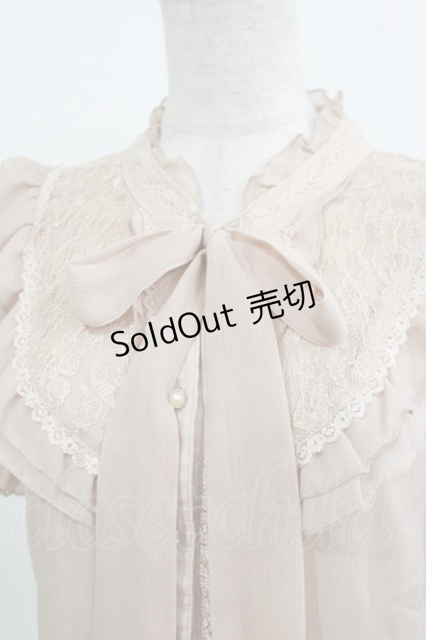 画像4: axes femme / フリルボータイブラウス M ピンク H-26-01-10-1064-AX-BL-NS-ZH (4)