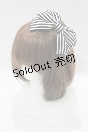 画像: Chantilly / リボンカチューシャ  オフ/ネイビー H-26-01-10-1076-EL-AC-NS-ZH