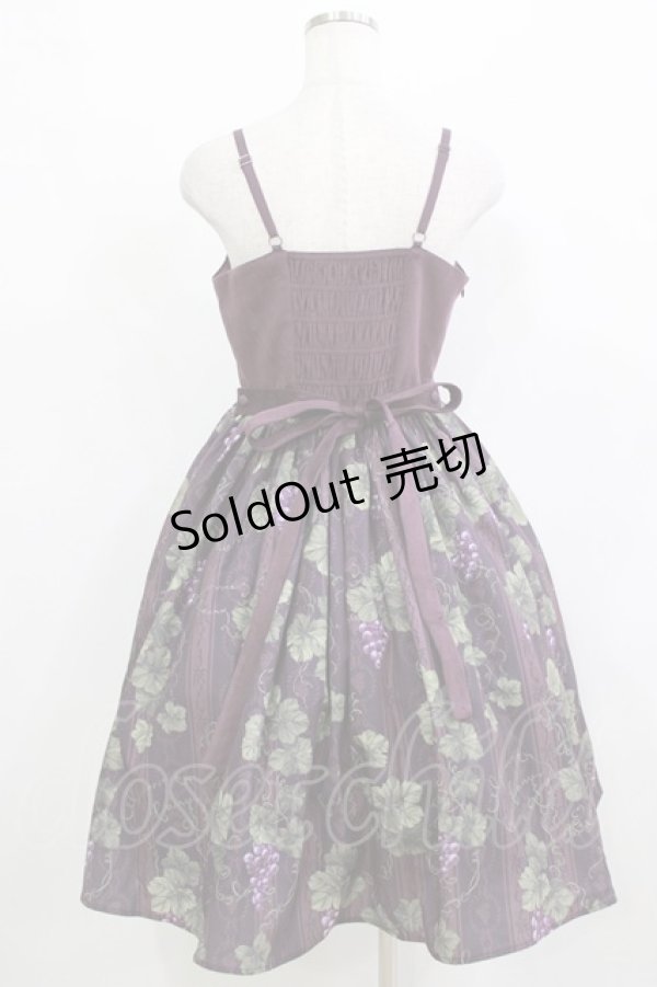 画像3: 仲夏物語（海外ロリータブランド） / ロワールのブドウ園3.0 ジャンパースカート M パープル H-26-01-10-1001-EL-OP-NS-ZH (3)