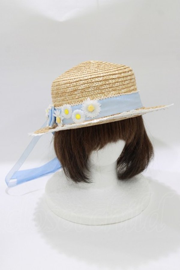 画像1: To Alice / カンカン帽  ナチュラル/サックス H-26-01-10-1082-LO-AC-NS-ZH (1)