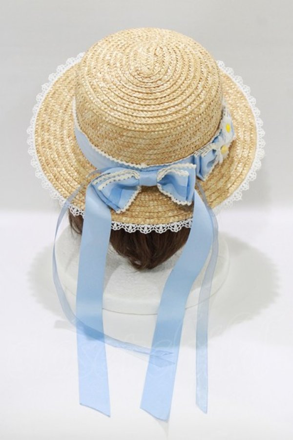 画像3: To Alice / カンカン帽  ナチュラル/サックス H-26-01-10-1082-LO-AC-NS-ZH (3)