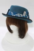 画像1: Miss Point（海外ロリータブランド） / アンティークフラワーウォール帽子  ブルー H-26-01-10-1083-EL-AC-NS-ZH (1)