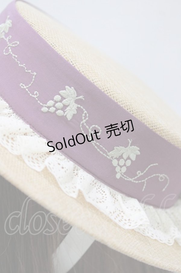 画像3: 仲夏物語（海外ロリータブランド） / ロワールのブドウ園5.0 ハット  パープル H-26-01-10-1084-EL-AC-NS-ZH (3)