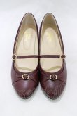 画像1: an another angelus / 細ベルト使いクラシカルパンプス L/24.5cm Bordeaux H-26-01-10-1088-CA-SH-NS-ZH (1)
