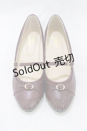 画像: an another angelus / 細ベルト使いクラシカルパンプス L/24.5cm Bordeaux H-26-01-10-1088-CA-SH-NS-ZH