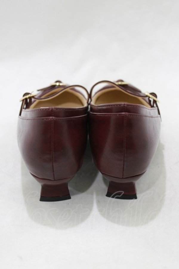 画像3: an another angelus / 細ベルト使いクラシカルパンプス L/24.5cm Bordeaux H-26-01-10-1088-CA-SH-NS-ZH (3)
