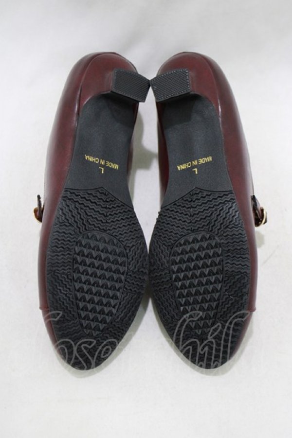 画像4: an another angelus / 細ベルト使いクラシカルパンプス L/24.5cm Bordeaux H-26-01-10-1088-CA-SH-NS-ZH (4)