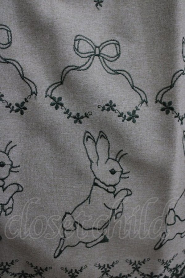 画像4: Innocent World / ピーターラビット  刺繍ワンピース M ライトグリーン×ダークグリーン H-26-01-10-1089-IW-OP-NS-ZH (4)