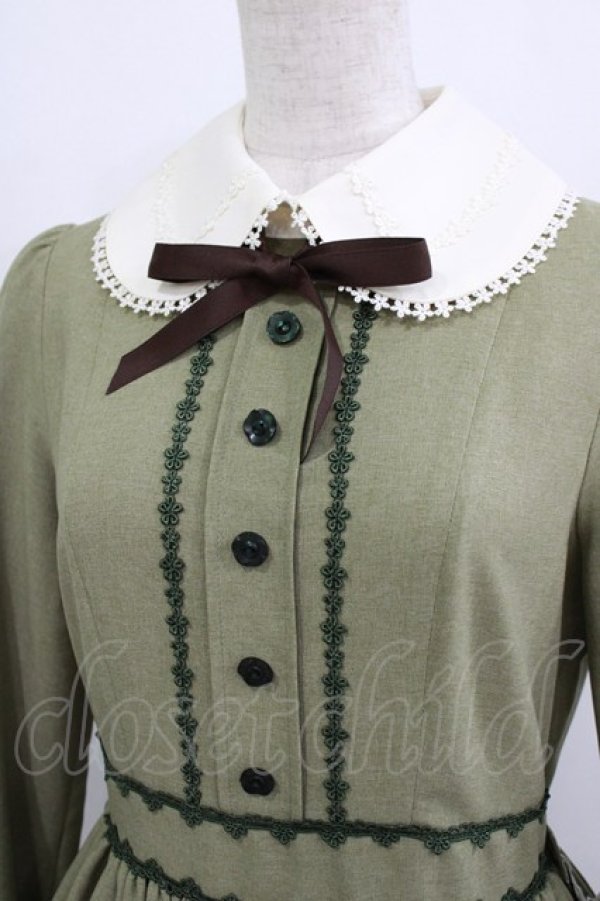 画像5: Innocent World / ピーターラビット  刺繍ワンピース M ライトグリーン×ダークグリーン H-26-01-10-1089-IW-OP-NS-ZH (5)