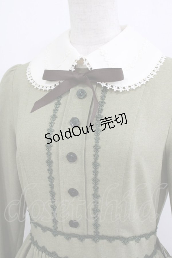 画像5: Innocent World / ピーターラビット  刺繍ワンピース M ライトグリーン×ダークグリーン H-26-01-10-1089-IW-OP-NS-ZH (5)