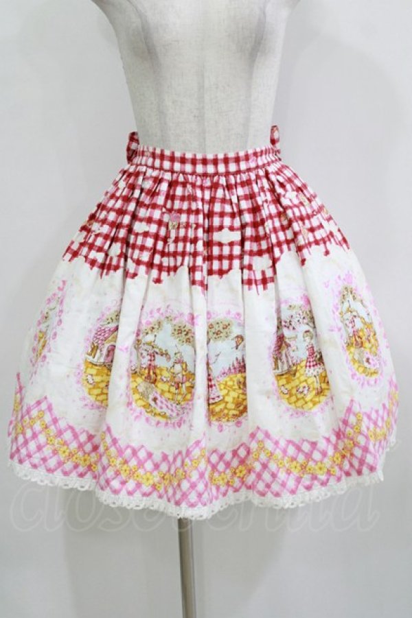 画像1: BABY,THE STARS SHINE BRIGHT / Wiz Me♪Over the Rainbow柄スカート Free エンジ H-26-01-10-1090-BA-SK-NS-ZH (1)